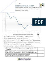 Line Graph Worksheet 3D Penguin Survey