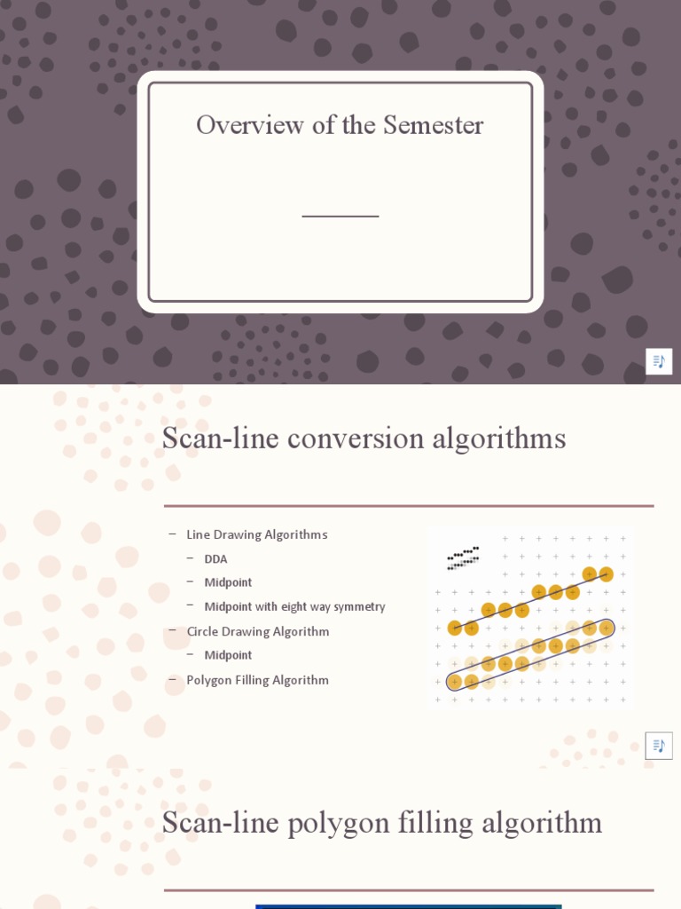 Semester Overview: Graphics Algorithms & Models | PDF