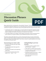Discussion Phrases Quick Guide: 7th Edition