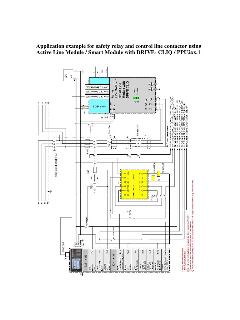 Application Example For Safety Relay and Control Line Contactor Using ...