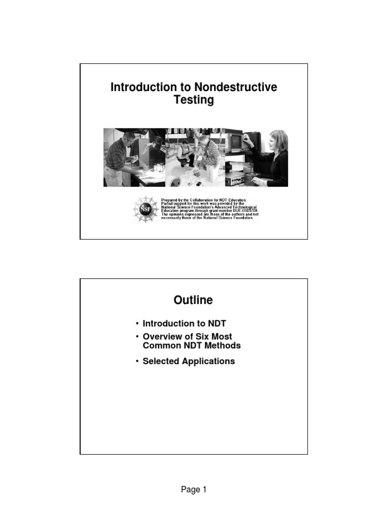 Intro To Ndt Pdf Nondestructive Testing Electromagnetic Radiation