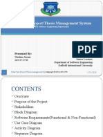 Final Year Project/Thesis Management System: Presented By: Supervised by