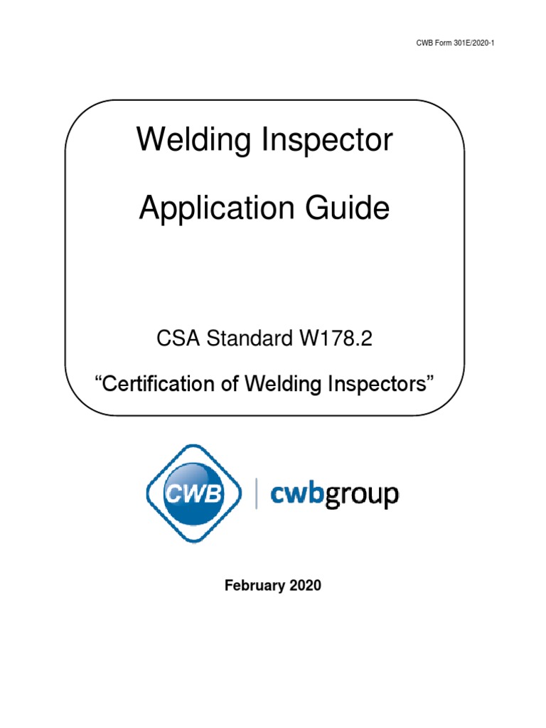 CWB Welding Inspector Certification Guide | PDF | Test (Assessment ...