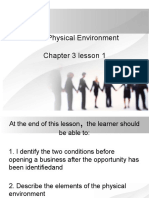 The Physical Environment Chapter 3 Lesson 1