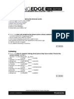 Intermediate Mid-Course Test A: Pronunciation