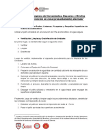 Protocolo de Limpieza de Herramientas, Espacios y Moviles Luego de Intervencion en Zona Presuntamente Afectada PDF