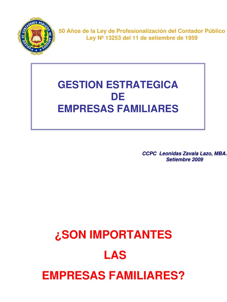 Importancia de las Empresas Familiares | PDF | Car | Business