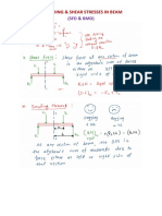 Calculating Bending and Shear Stresses in Beams Using SFD and BMD