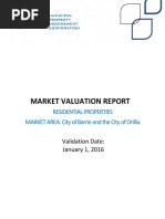 Market Valuation Report: Residential Properties MARKET AREA: City of Barrie and The City of Orillia