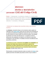 Pago de Intereses COMPENSATORIO MORATORIO DERECHO CIVIL