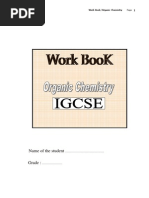 Work Book - Alkanes, Alkenes, Alcohols & Acids