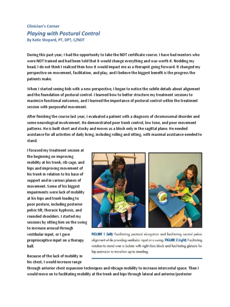 Playing With Postural Control | PDF | Clinical Psychology ...