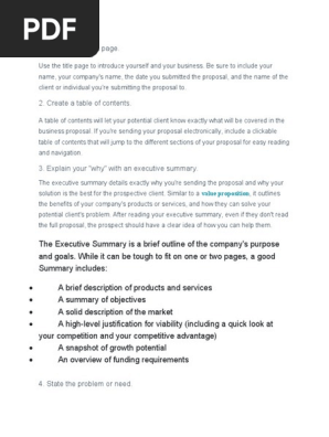 business proposal