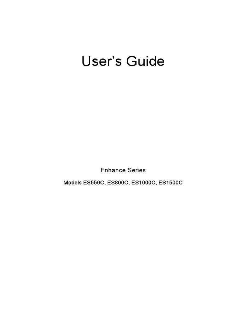 ES1000C User's Guide and Warranty | PDF | Mains Electricity | Ac Power ...