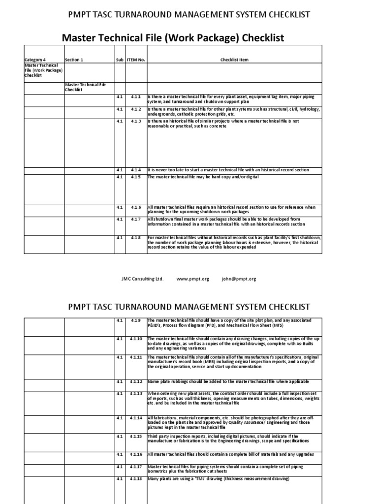 Master Technical File and QAWP Catagory 4 - 4 1-4 2 | PDF ...
