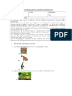 Evaluación Segundo Semestre Ciencias Naturales