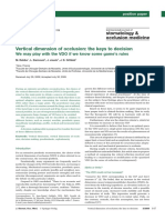 Vertical dimension of occlusion