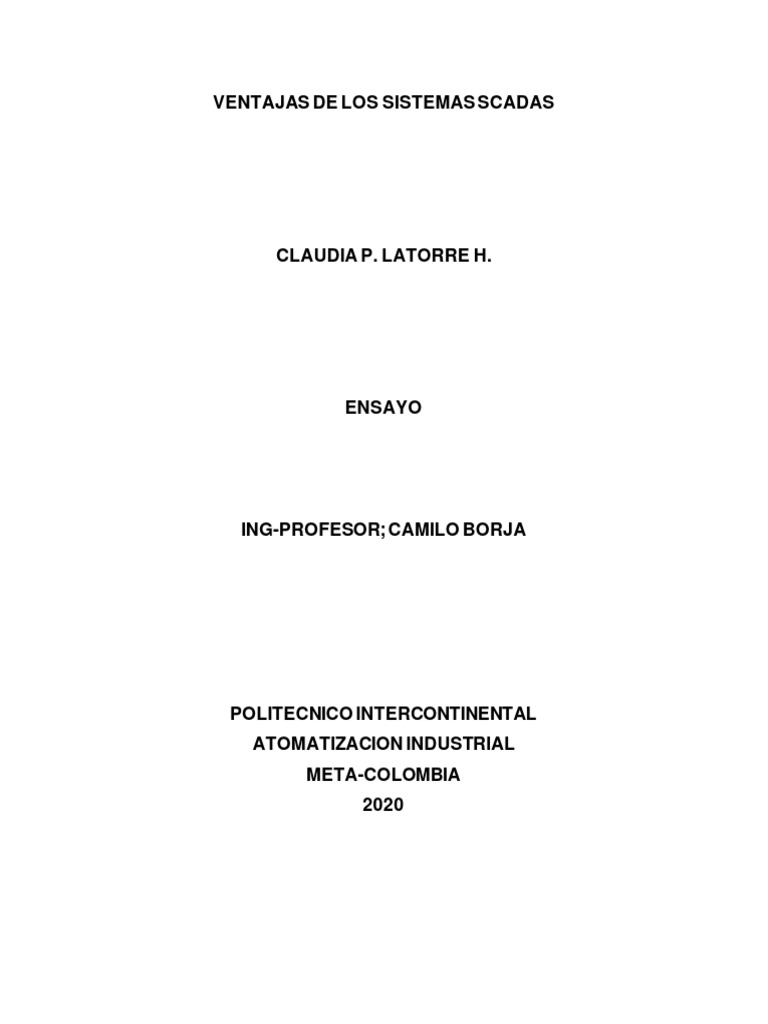 Ventajas de Los Sistemas Scadas PDF | PDF | Scada | Informática