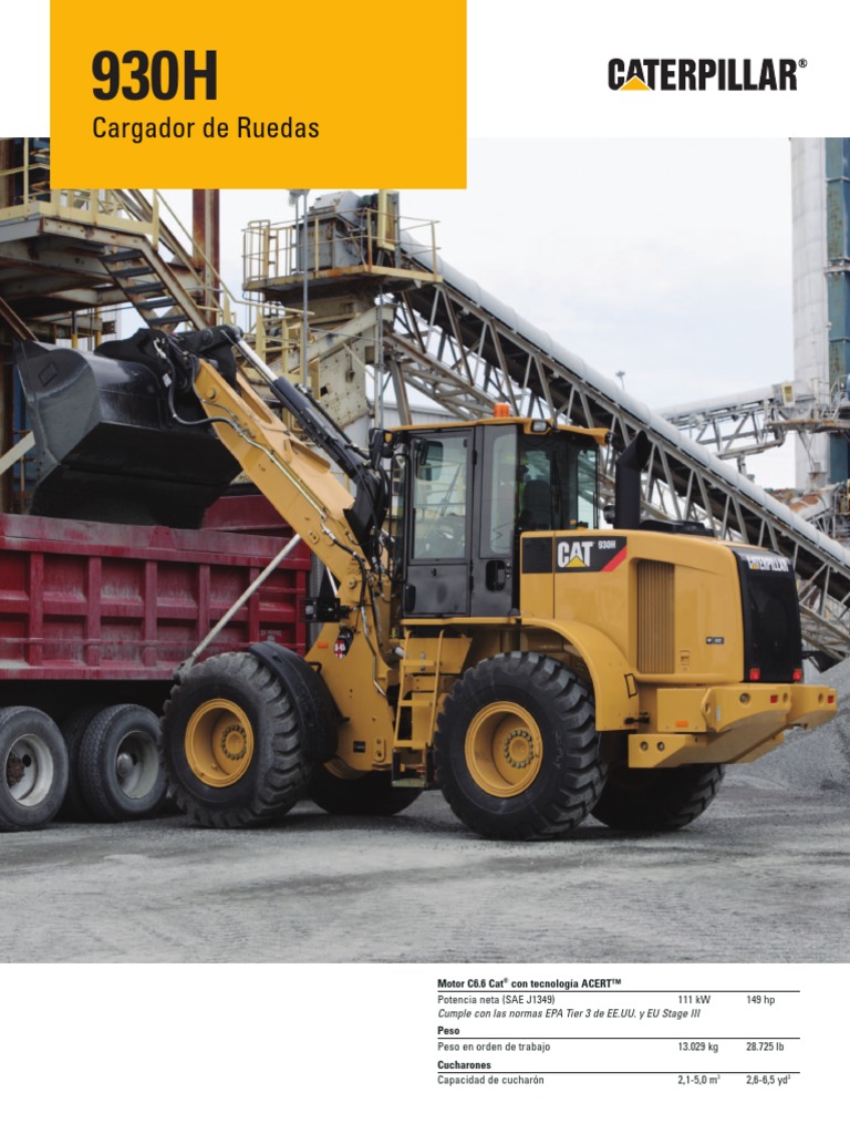 Manual Cargador Cat 930h Pdf Pdf Factores Humanos Y Ergonomía Eje 