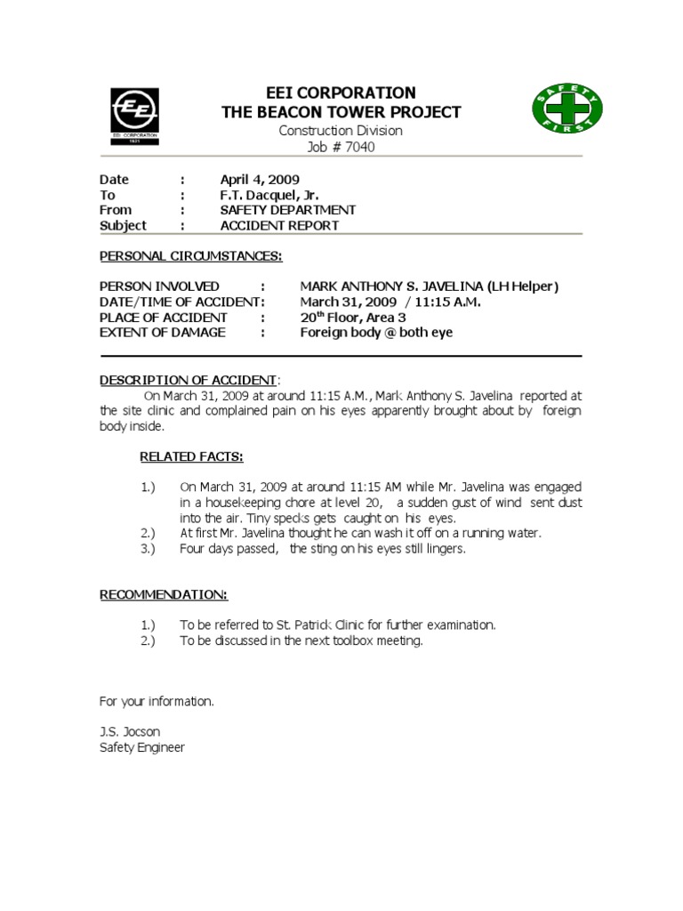 Javelina Accident Report and Recommendations | PDF