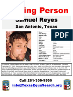 Samuel Reyes Missing Flyer