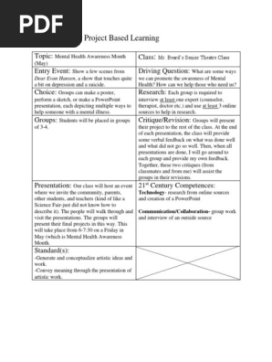 project-based learning lesson plan