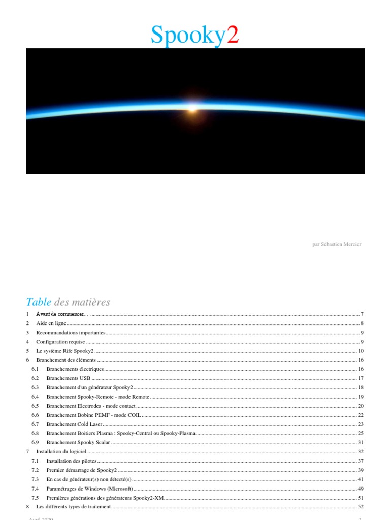 Spooky2 Guide de L Utilisateur Avril 2020 | PDF | USB | Microsoft Windows