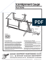 Optical Alignment Gauge - Operating Instructions