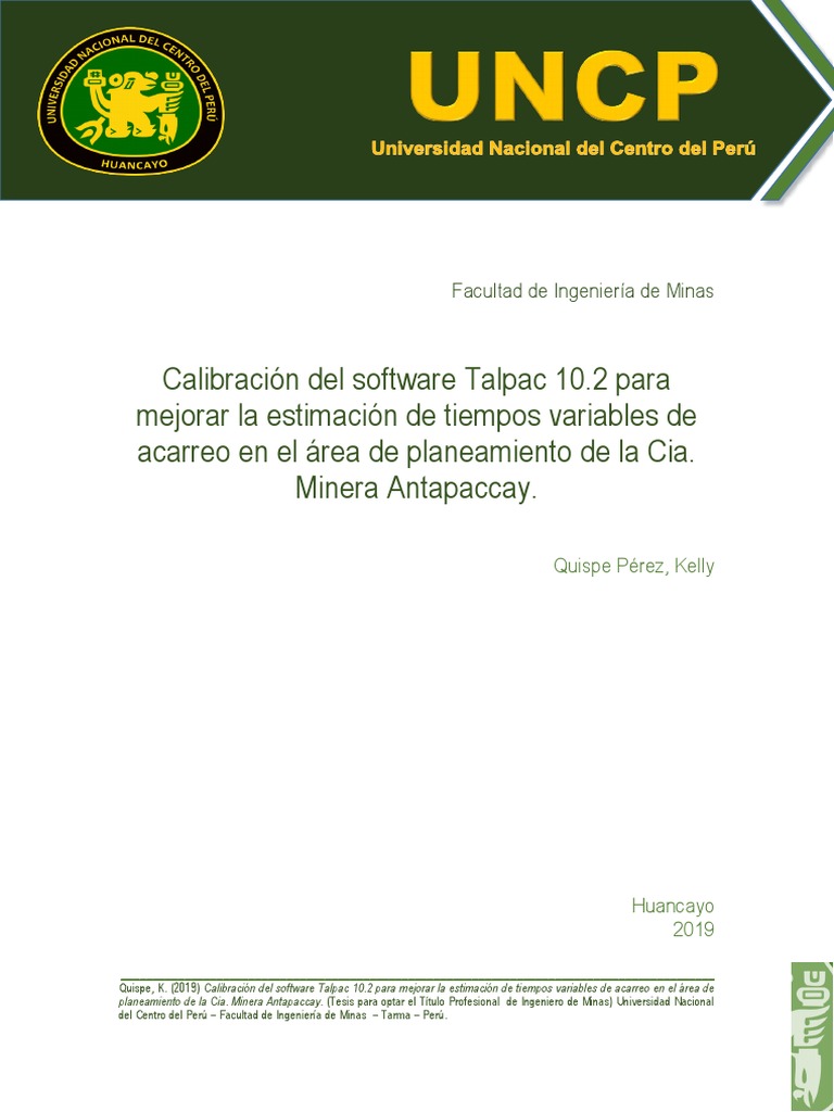 Calibración del software Talpac 10.2 | PDF | Minería | Simulación