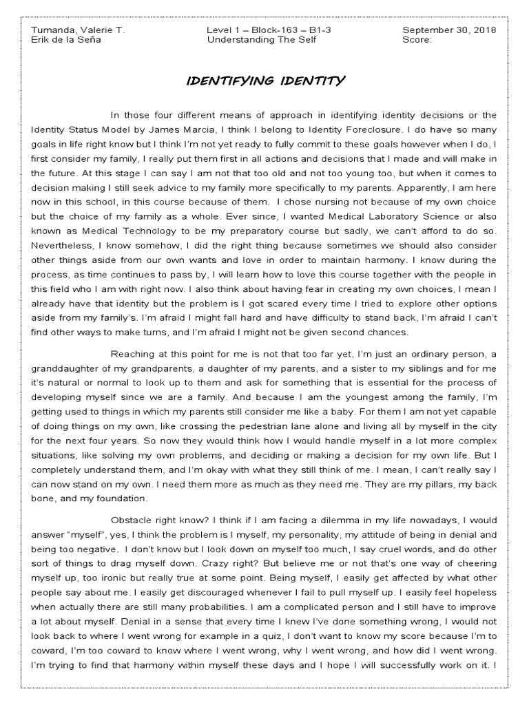 Identifying Identity | PDF | Identity (Social Science) | Behavioural ...