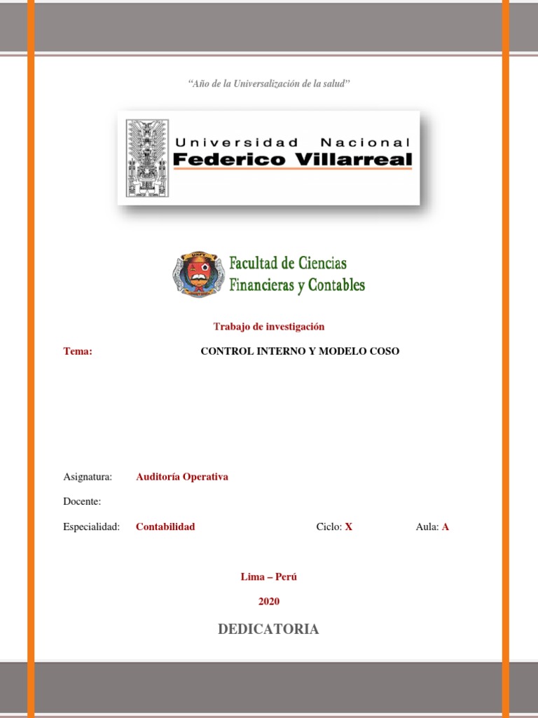 Control Interno y Modelo COSO | PDF | Auditoría | Contralor