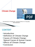 Climate Change: Presented by Dr. Ranajit Jana, Assistant Professor in Geography, PDM University