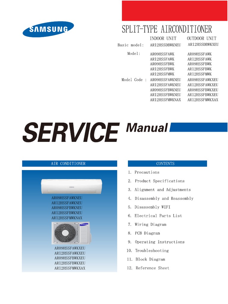 Samsung Ar09 12hsfncwknze Hasznalati PDF PDF Air, 52 OFF