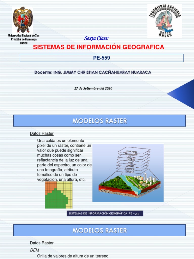 SIG - Modelos Ráster | PDF | Sistema de información geográfica ...