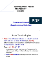Software Development Project Management (CSC4125) : Precedence Network (Supplementary Materials)