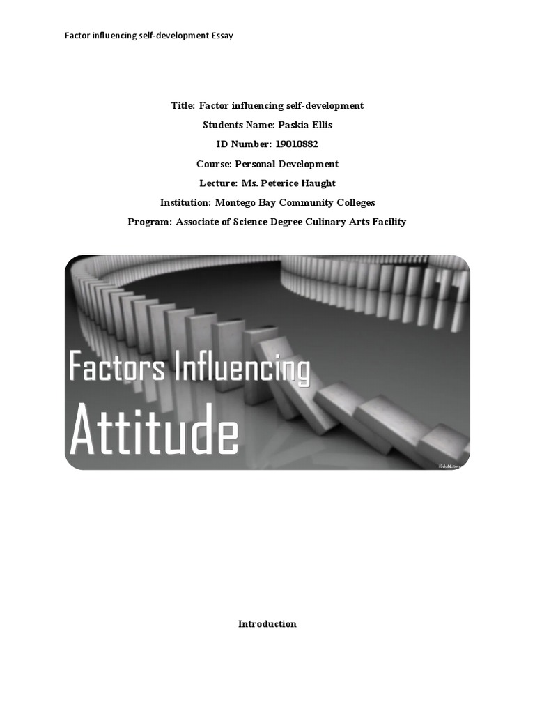 Factors Influencing Self-Development | PDF | Self Concept | Self Esteem