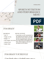 Sports Nutrition and Performance Menu