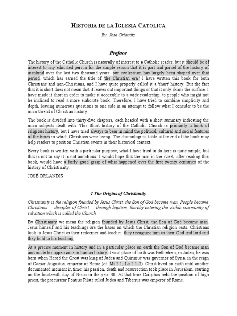 Historia de La Iglesia Catolica | PDF | Jesus | Resurrection Of Jesus