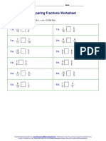 Comparing Fractions Worksheet: Compare The Fractions, and Write, or in The Box