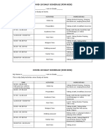 Covid-19 Daily Schedule (For Kids)