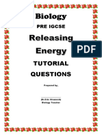Releasing Energy Tutorial Questions