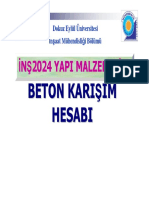 Beton Karisim Hesabi