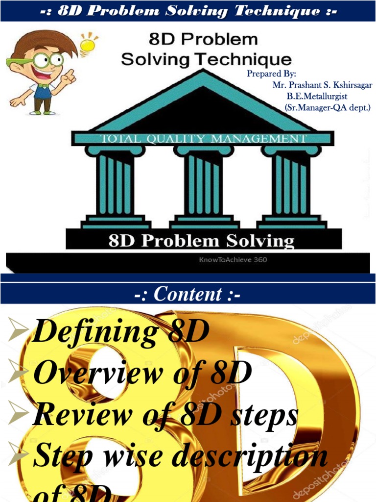 8D Problem Solving Methodology Guide | PDF | Principal Component ...