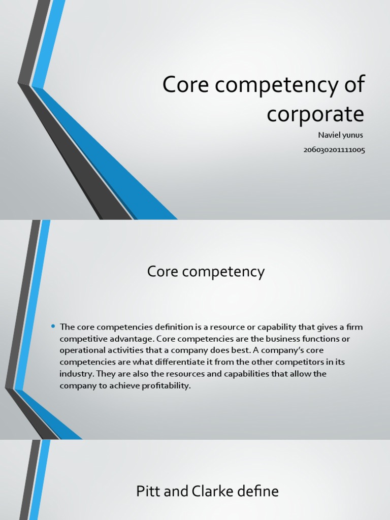 Core Competency of Corporate | PDF | Business | Finance & Money Management