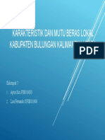 Karakteristik Dan Mutu Beras Lokal Kabupaten Bulungan Kalimantan