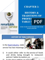 Chapter 2 - The History and Traditions of Professional Table Service