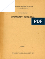 Dr. KERTÉSZ Pál: Építészeti Geológia, Tankönyvkiadó, Budapest, 1972