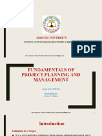 Fundamentals of Project Planning and Management-Part 1 Sent To Students On 13 Nov 2020