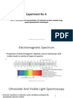 Experiment No 4:: Aim 1: Estimation of Concentration of Unknown Protein Sample Using Spectrophotometric Techniques