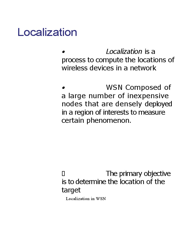 Localization Techniques in WSN | PDF